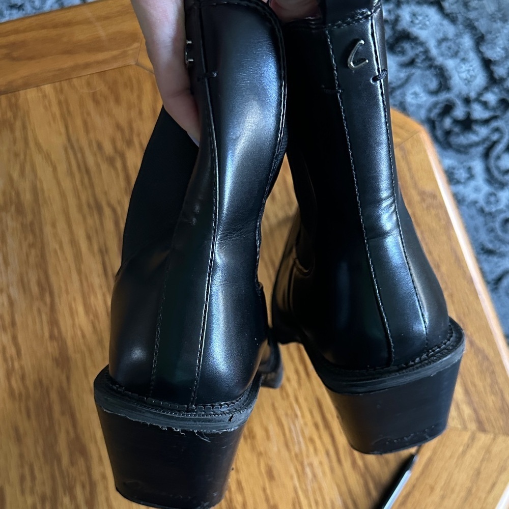 *SAM EDELMAN* Black Heeled Chelsea Mindy Boots Size 7 - Picture 9 of 14